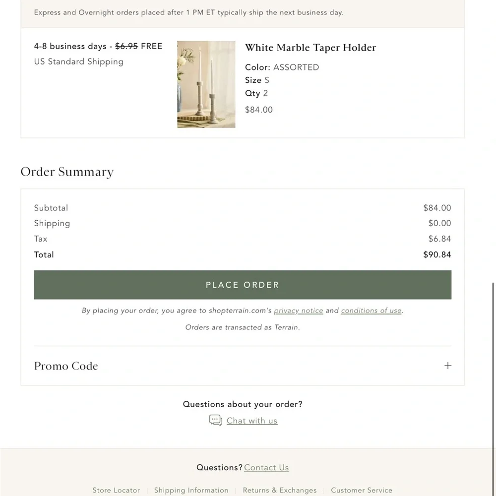Anthropologie marble taper